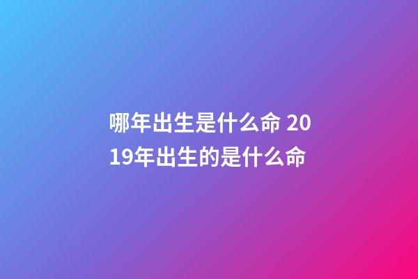 哪年出生是什么命 2019年出生的是什么命-第1張-觀點(diǎn)-玄機(jī)派